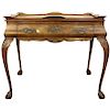 Chippendale Manner Carved Wood Side Table