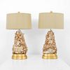 Large Carole Stupell Lamps, Pair