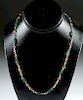 Gorgeous Roman Emerald & Gold Necklace - 14.3 g