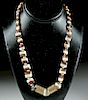 Stunning Bactrian Agate & Gold Bead Necklace
