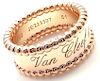 Van Cleef & Arpels 18k Rose Gold Perlee Band Ring Size
