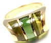 Bulgari 18k Yellow Gold Green Tourmaline Peridot Ring