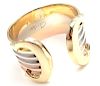 Cartier double C 18k Tri Color Gold Band Ring