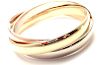 CARTIER 18k Tri-Color Gold Wide Large Size Trinity