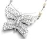 Tiffany & Co Platinum Diamond Pearl Butterfly Pendant