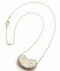 TIFFANY & CO Elsa Peretti 18k Diamond Bean Necklace