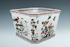 CHINESE FINELY PAINTED FAMILLE-ROSE JARDINIERE, QING DYNASTY