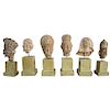 Collection of Six Gandharan Miniature Busts