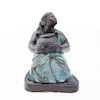 Salvador Jaramillo. Mujer con jarrón. Fundición en bronce patinado. Firmada y fechada IX-XV-93.