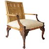 English Rococo Style Gainsborough Library Chair, Manner of Giles Grendey