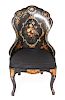 Victorian Lacquered & MOP Shaped-Back Side Chair