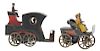 Lot of 2: Early American Friction Hill Climber Toys. 