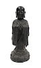 19th Century Bronze Lacquered Monk.