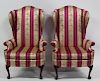 Daniel Jones, NY. Signed Pair of Wing Back Chairs.