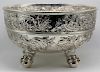 SILVER. Antique English Silver Punch Bowl.