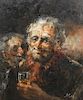Americo Makk, (American, b. 1927), Untitled- Old Man Drinking