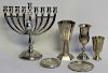 JUDAICA. Assorted Grouping of Silver Hollow Ware.