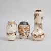 Group of Three Satsuma Porcelain Vases