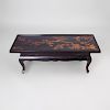 Chinese Style Black Lacquer and Parcel-Gilt Panel Mounted as a Low Table