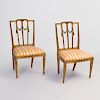 Pair of George III Painted Side Chairs