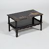 Japanese Black Lacquer and Parcel-Gilt Two Tier Low Table