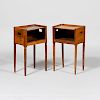 Pair of French Provincial Fruitwood Bedside Tables