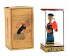 Chein Tin Litho Wind Up Popeye Overhead Bag Puncher Toy with Box.