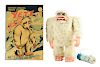 Marx Battery Operated Yeti The Abominable Snowman Toy With Box. 