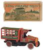 Strauss Tin Litho Wind Up Long Haulage Truck In Box. 