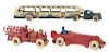 Lot Of 3: Cast Iron American-Made Vehicle Toys.