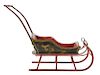Early Hand-Painted Goose Neck Children's Sleigh.