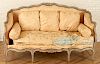 LATE 19TH C. PAINTED LOUIS XV STYLE SOFA SHAPED