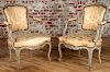 PAIR 19TH C. FRENCH LOUIS XV STYLE FAUTEUILS