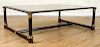 TWO TONE BRONZE EMPIRE STYLE COFFEE TABLE C.1950