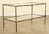 FRENCH BRONZE BAMBOO 2 TIER COFFEE TABLE BAGUES