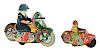 Lot of 2: Tin Litho Friction Motorcycles.