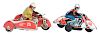 Lot of 2: Tin Litho Wind Up and Friction Motorcycles.