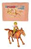 Tin Litho and Celluloid Wind Up Pre-War Japanese Galloping Cavalry. 