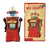 Japanese Battery Operated Tin Litho Cragstan Mr. Robot In Box. 