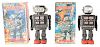 Lot Of 2: Japanese Battery Operated Super Astronaut Toys In Boxes. 