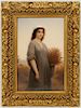 19TH C. HAND PAINTED KPM PORCELAIN PLAQUE OF RUTH
