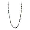 A Silver to Black Long Cultured Pearl Necklace