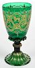 Venetian Enamel Decorated Wine Goblet