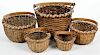 Set Five Split Oak Nesting Baskets