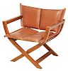 Folding Leather Upholstered Director's Chair
