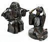 Two Asian Figural Patinated Bronzes