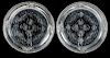 Two Signed "Rock Crystal" Plates, Sterling Rims
