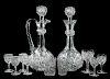 W. C. Anderson Cut Glass Decanters, Stems