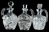 Cut Glass Whiskey Jugs Libbey, Anderson, Hawkes
