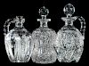 Two Cut Glass Whiskey Jugs, Decanter